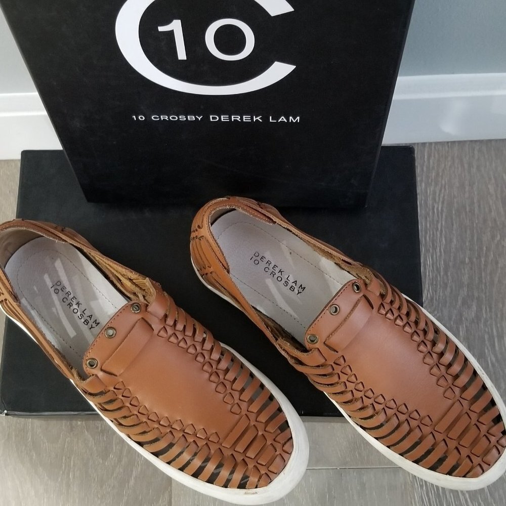 10 CROSBY DEREK LAM Lia Huarache Leather SIZE 6.5M - Picture 2 of 7